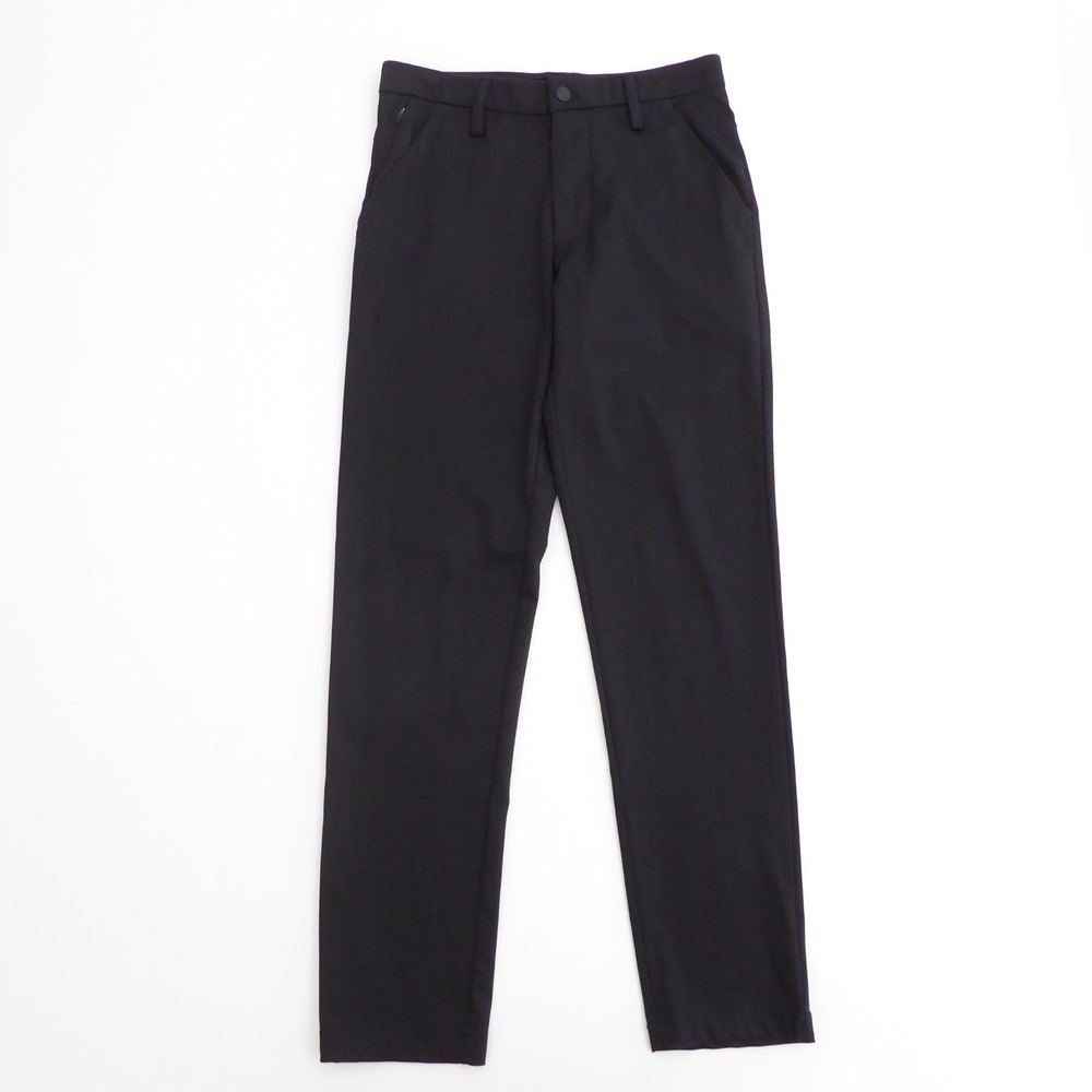 Stylus Mens Performance Chino Pants Side Zip Pockets Black Polyester 30x32